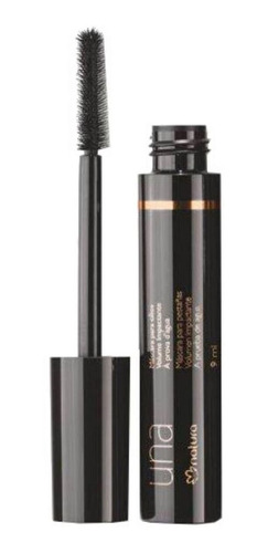 Máscara de pestañas waterproof Natura Una Volumen Impactante 9ml color Negro