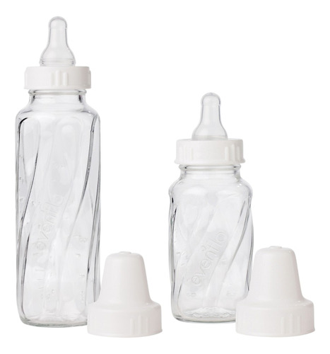 Set 1 Biberon Evenflo Vidrio 8 Oz Y 1 Biberon Evenflo Vidrio
