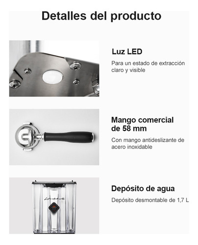 Cafetera Espresso Semiautomática Doméstica Gemilai G3007l