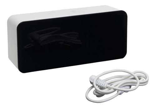 Imagem 2 de 5 de Relógio Led Digital De Mesa Cabeceira Espelhamento Preto