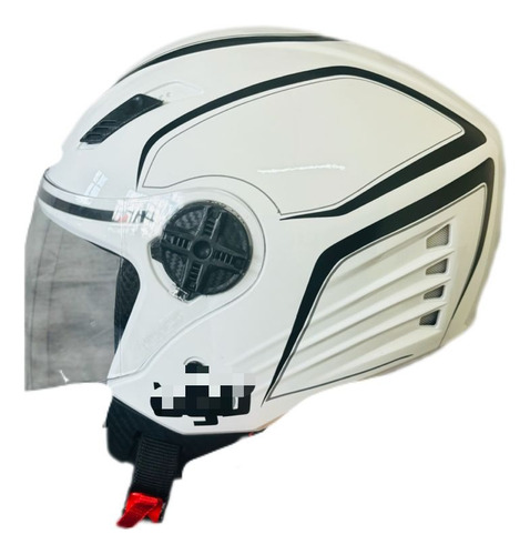 Capacete Moto Fw3 Personalizado Tab Branco Envernizado