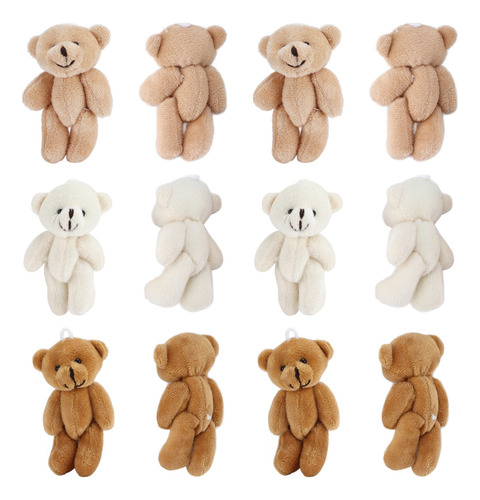 Mini Ositos De Peluche Cómodos, Suaves Y Lindos, 12 Unidades