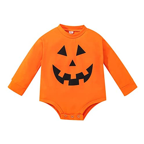 Traje Halloween Bebé Mi Primer Halloween Body Divertido Ropa Infantil (calabaza Naranja, 6-12 Meses)