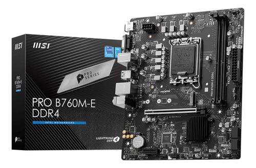 Tarjeta Madre Msi Micro-atx Pro B760m-e Ddr4 S-1700 Intel