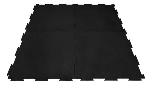 Piso De Caucho Reciclado Antiderrapante 6m2 Uso Rudo (24 Pz) Negro