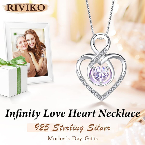 Colar Com Símbolo De Coração Infinito Riviko Para Mulheres E