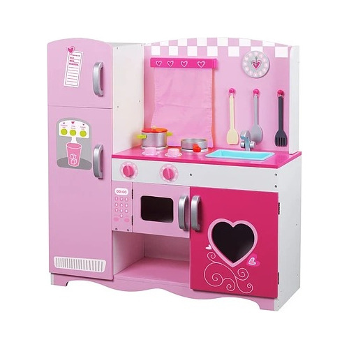 Cocina De Madera Pink Heart - Kidscool
