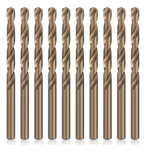 Juego De 10 Brocas Cobalto 1/4 M35 Hss