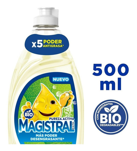 Detergente Magistral Ultra Pureza Activa 500 Ml