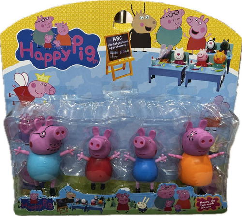 Muñecos Figura De Accion Peppa Pig X4 