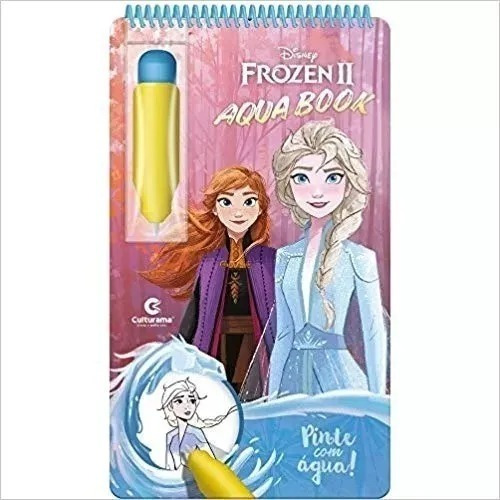 Aquabook Frozen 2 Disney Pinta Com Água Livro Capa Dura