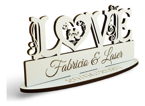 6 Enfeite Na Base Lembrancinhas De Casamento Mdf Branco R02