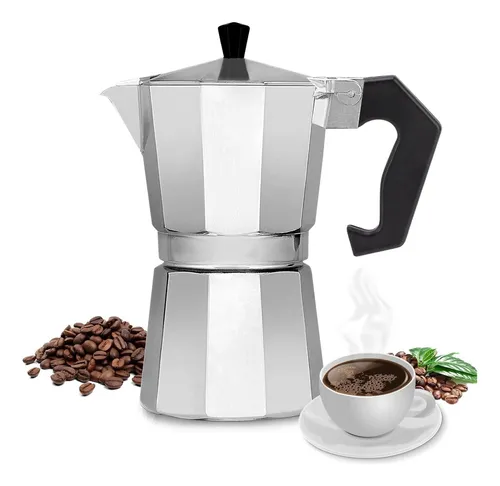 comprar Cafetera Italiana Para 6 Tazas Aluminio Cafe Mocha manual