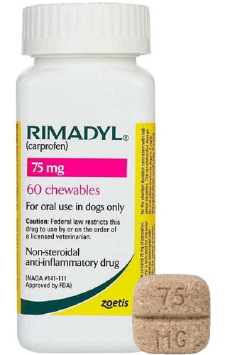 Pastillas Rimadyl Antinflamatorio 75 Mg/ 60 Comprimidos