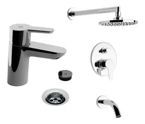 Comprar Combo Griferías Fv Puelo Lavatorio Ducha Embutir Monoc Baño