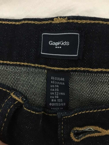 Jean Gap Azul Oscuro. T.14 Años. Importado Usa! Nuevo!!