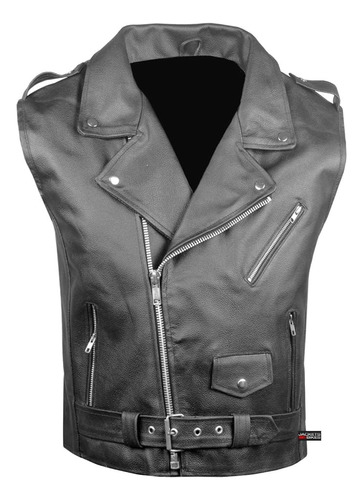 Chaleco De Cuero Para Hombre De Motociclista Jackets