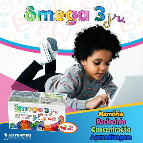 Omega3 Junior 60 Cáps. Masticables Nutramed Cereja