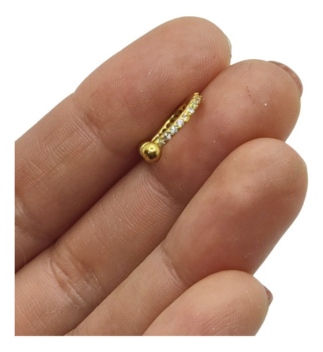 Piercing Argolla Oreja Helix Conch Acero Quirurgico Dorado