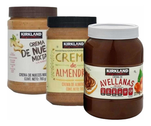 Pack Crema De Almendras + Nueces Mixtas + Avellanas Kirkland