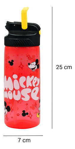 Botella De Agua Ligera Con Manija Para Niños Varios Diseños Mickey 1721-370
