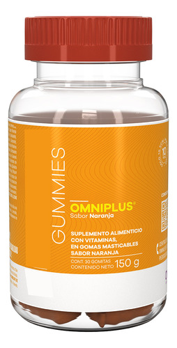 Gummies Omniplus Vitamina A, Complejo B, Vitaminas D Y E Sabor Frutas