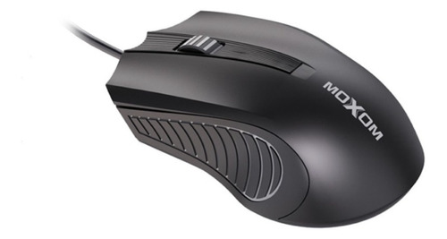 Mouse Cableado Usb Diseño Ergonómico Moxom 1000 Dpi Negro