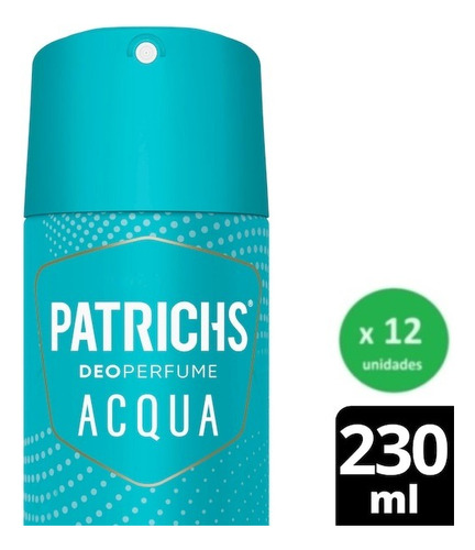 Pack Desodorante Patrichs 230ml X 12unidades - Dh Tienda