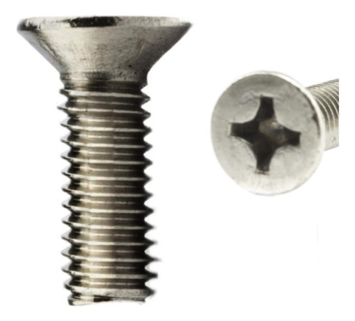 Parafuso Phillips Rosca Maquina Chata Inox M4x10mm 500 Peças