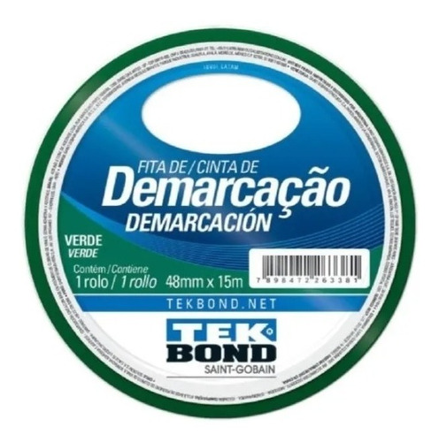 Cinta Demarcatoria Autoadhesiva Lisa 48mm X 15mts Tekbond