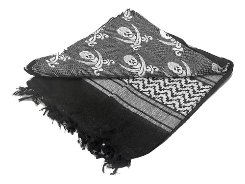 201-p Shemagh 100% Algodón Pirate Marca Condor Neg/blanco Pirate Unitalla