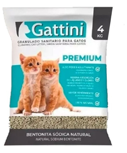 Piedrita Aglomerante Gattini Pack X 16kg 4 X 4kg Aglutina