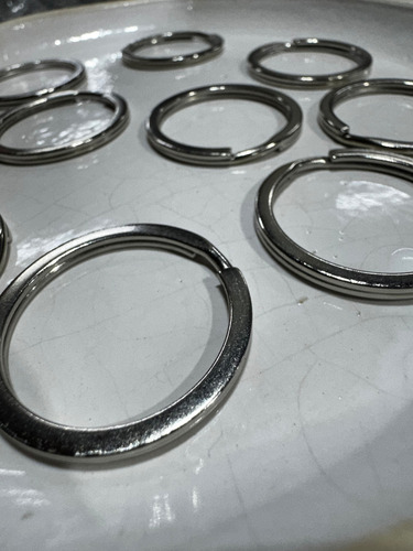 Argolla Plana 30 Mm Sin Cadena Para Llaveros X 250 Unides Color Níquel