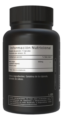Black Maca Vitalystic 90 Cápsulas