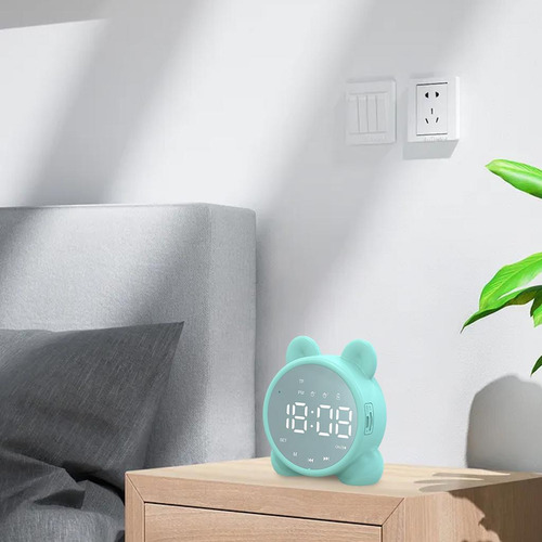Reloj Despertador Con Altavoz Bluetooth Inteligente Verde