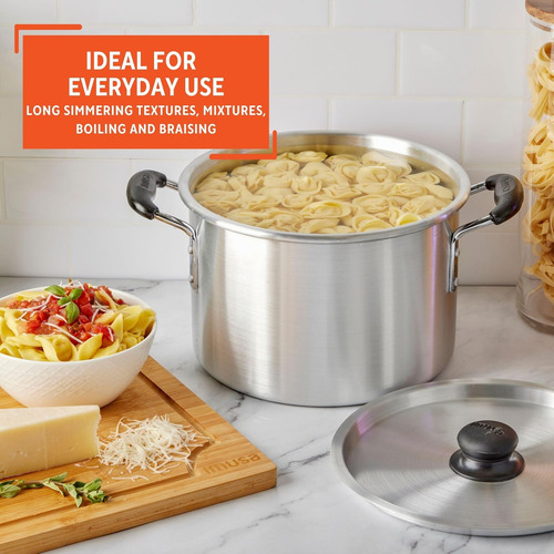 Imusa Ee Uu, Pot De Stock De Aluminio Plateado Imu Con 8