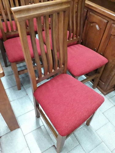 Silla Nueva De Algarrobo Asiento Tapizado Zona Oeste