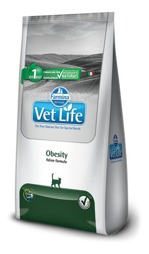 Ração Vet Life Natural Obesity Gatos Adultos 0,4kg