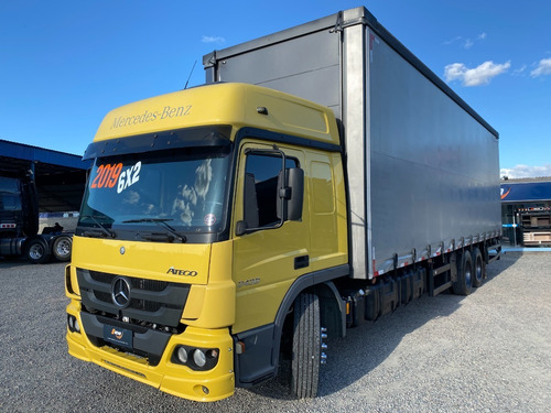 Imagem 2 de 19 de Mb Atego 2430, Truck 6x2, 2019. Sider 10 Metros.único Dono