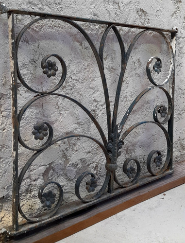 Reja Antigua Hierro Forjado Adorno Ventana Antiques González