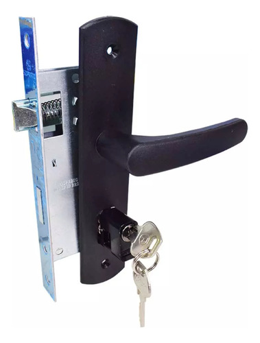 Fechadura Ipanema Reta Externa Preta Soprano Cor Preto
