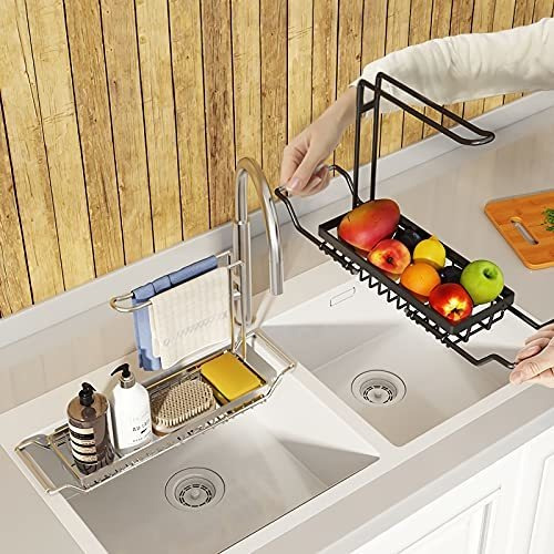 Soporte Esponja Para Fregadero Cocina Expandible 16.7 4