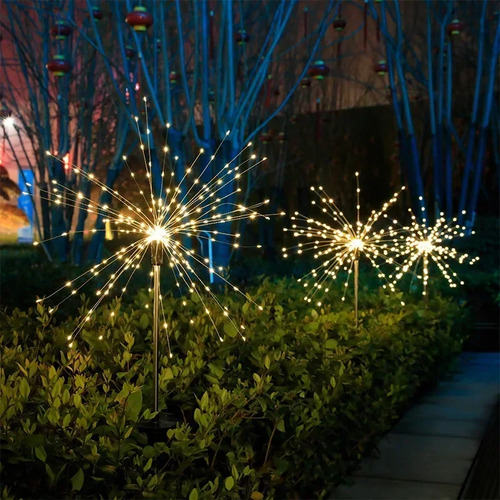 Guirnaldas De Fuegos Artificiales Con Energía Solar, Luces L