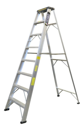 Escalera Aluminio Tijera 8 Pasos / 2.40 Metros 102 Kg