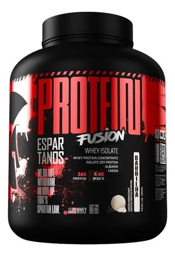 Protein Fusion Whey Isolate 1,8kg - Espartanos Nutrition Sabor Baunilha
