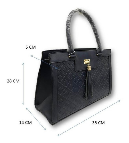 Imagen 5 de 5 de Bolso De Dama Modelo Diseño Cuadros Azul/café Ber3jy7