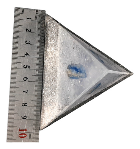 Orgonita Pirámide Tetraédrica Con Cuarzo Y Cianita Azul