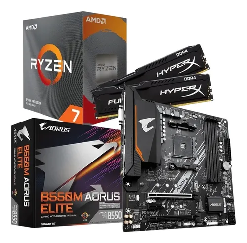 comprar Kit Upgrade Ryzen 7 5700g + B550m Aorus Elite + 8gb Ddr4