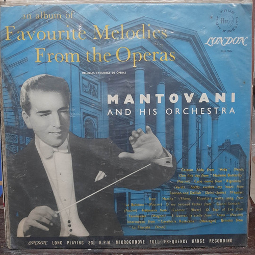 Vinilo Mantovani His Orchestra Favourite Melodies Operas Cl1