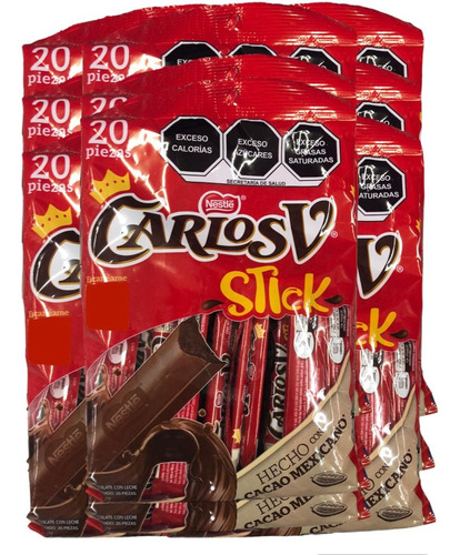 Chocolate Carlos V Stick 20pz